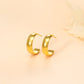 Smooth chunky hoop earrings