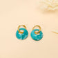 Boucles d'oreilles créoles avec pierre