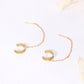 Chain earrings with ear cuff