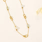 Necklace with green stones