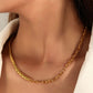 Asymmetrical chain necklace with clasp