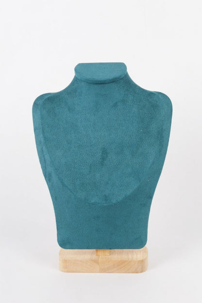 Bust display stand for green square necklace