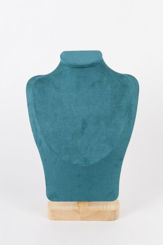 Bust display stand for green square necklace