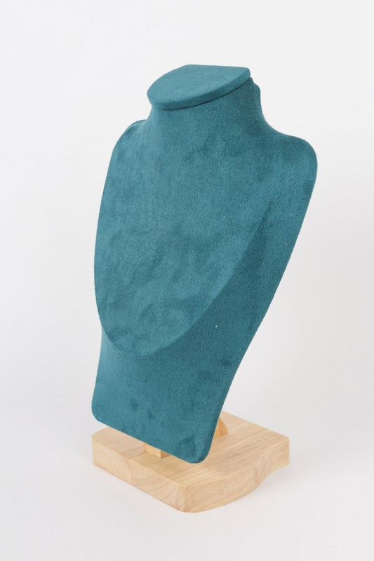 Bust display stand for green square necklace