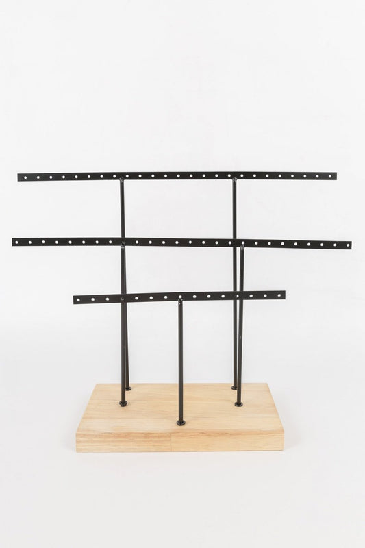 Présentoir noir pour boucles d'oreilles