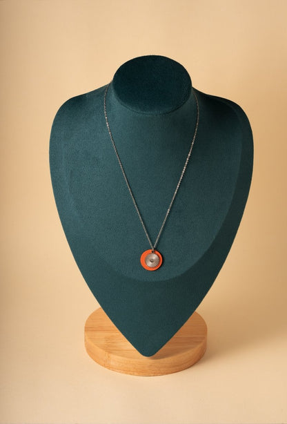 Chain necklace with round and sun pendants