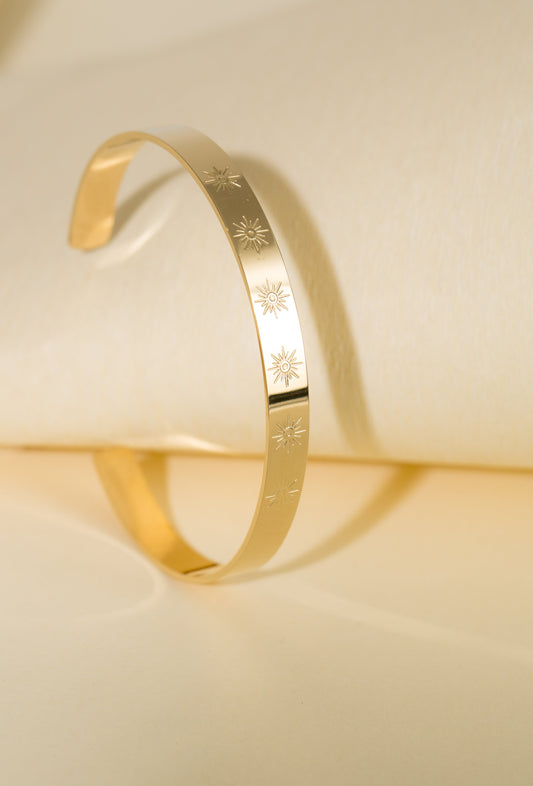 Bracelet jonc éclat doré