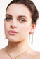 Leaf and pearl earrings