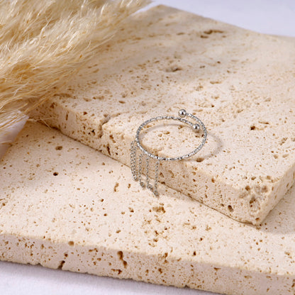 Silver curtain ring