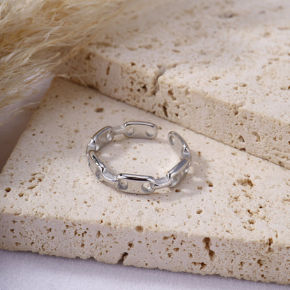 Silver pig nose ring