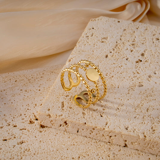 Triple line adjustable ring
