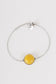 Yellow stone silver bracelet