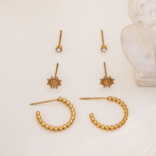 3 pairs of earrings