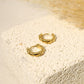 Golden mini hoop earrings