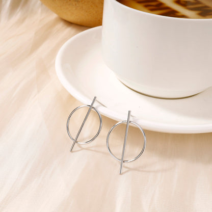 Boucles d'oreilles cercle barré