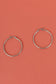 Silver hoop earrings (4cm in diameter)