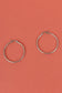 Silver hoop earrings (4cm in diameter)