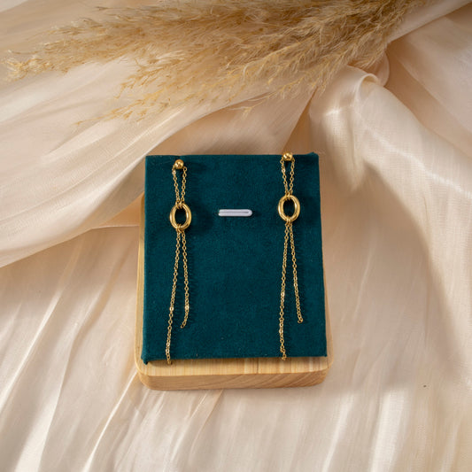 Boucle d'oreilles chaîne fine