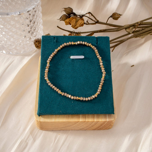 Bracelet élastique perles marrons