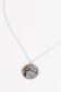 Collier chaîne avec pendentif rond coloré