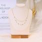 Collier double chaîne petites perles vertes