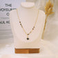 Chain necklace with brown stone