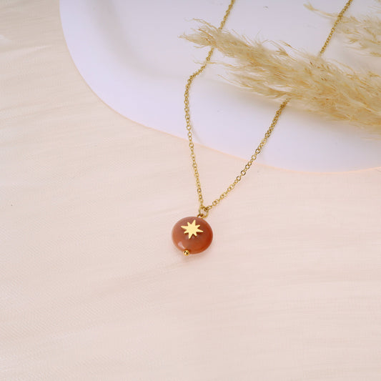 Collier pendentif pierre étoile
