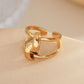 Double line ring with knot
