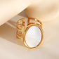 Thick mother-of-pearl ring