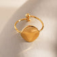 Oval plate golden ring