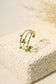 Triple line ring with dots