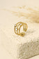 Bague triple ligne avec strass et nacre
