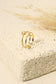 Double line ring with mother-of-pearl and knot