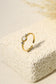 Mother-of-pearl and double rhinestone ring