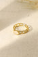 Link ring with mother-of-pearl