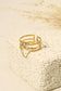 Ring triple rings, chain and golden rhinestones