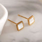 Boucles d'oreilles carrées nacre