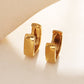 Golden square hoop earrings