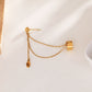 Chain earrings with ear cuff