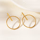 Boucles d'oreilles cercle et barre
