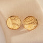 Round hammered clip-on earrings
