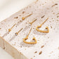 Triple pair of heart hoop earrings