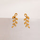 Mini leaf earrings