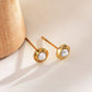 Boucles d'oreilles strass dorées