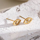 Eye earrings with rhinestones