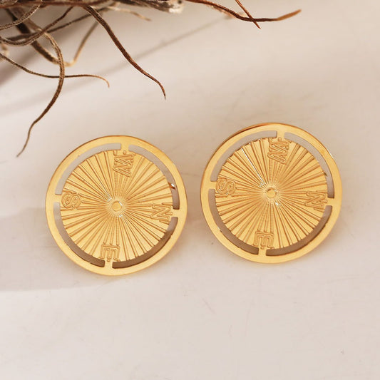 Clip-on compass earrings