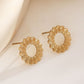 Boucles d'oreilles  cercle fleur