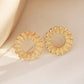 Boucles d'oreilles  cercle fleur