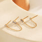Boucles d'oreilles double trou à strass
