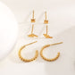 Triple pair of lightning bolt earrings